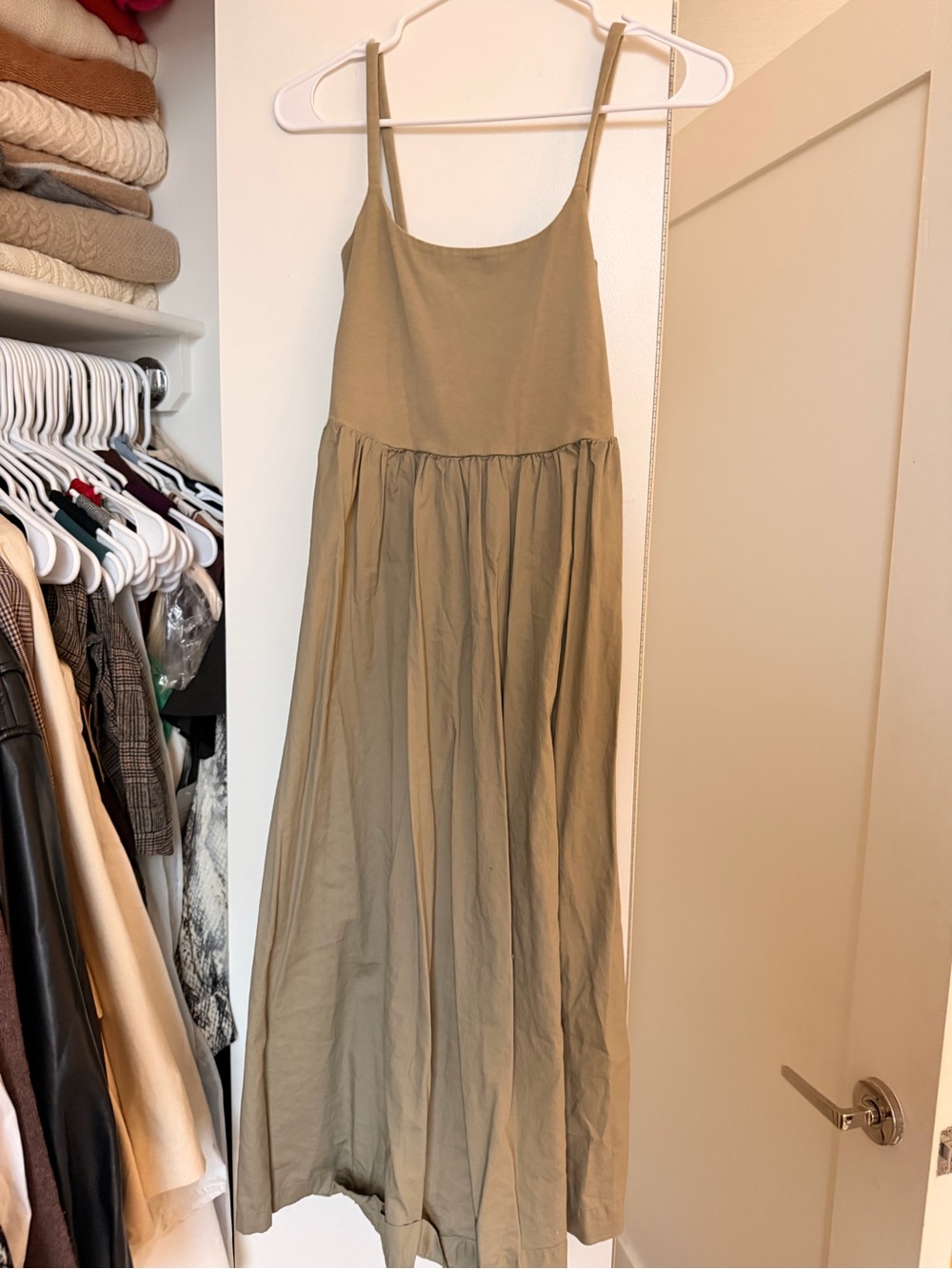 Old Navy Olive Tank Maxi Dress with Spaghetti Straps